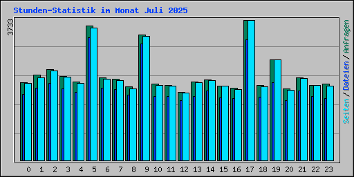 Stunden-Statistik im Monat Juli 2025