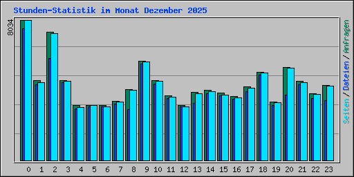 Stunden-Statistik im Monat Dezember 2025